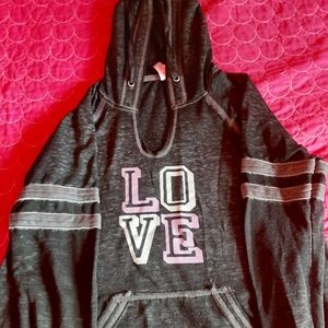 LOVE hoodie thin material